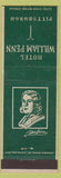 Matchbook Cover - William Penn Hotel Pittsburgh PA WORN