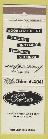 Matchbook Cover - Governor Hotel Harrisburg PA