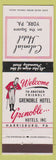 Matchbook Cover - Colonial Hotel York PA