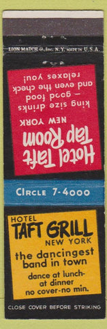 Matchbook Cover - Hotel Taft Grill New York City