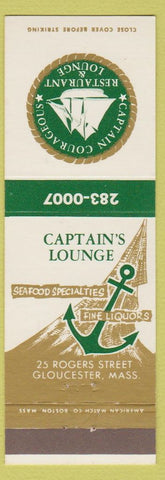 Matchbook Cover - Captain Courageous Restaurant Lounge Gloucester MA
