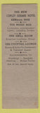 Matchbook Cover - Copley Square Hotel Boston MA