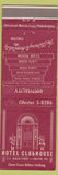 Matchbook Cover - Hotel Clubhouse Chester PA