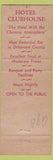 Matchbook Cover - Hotel Clubhouse Chester PA