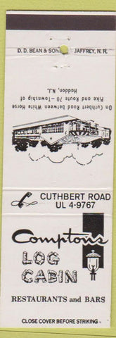 Matchbook Cover - Compton's Log Cabin Restaurants Haddon NJ