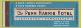 Matchbook Cover - Penn Harris Hotel Harrisburg PA