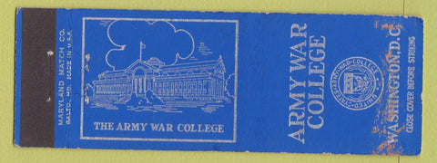 Matchbook Cover - Army War College Washington DC