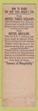 Matchbook Cover - Hotel Breslin New York City 1939 World's Fair WEAR