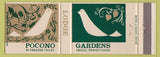 Matchbook Cover - Pocono Gardens Cresco PA