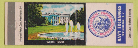 Matchbook Cover - Navy Exchange Washington DC White House