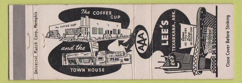 Matchbook Cover - Lee's Texarkana AR