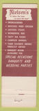 Matchbook Cover - Nielsen's Restaurants Chicago IL