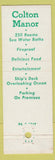 Matchbook Cover - Colton Manor Hotel Atlantic City NJ