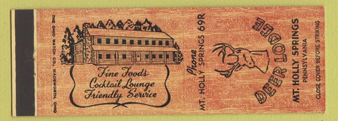 Matchbook Cover - Deer Lodge Mount Holly Springs PA