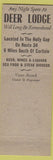 Matchbook Cover - Deer Lodge Mount Holly Springs PA