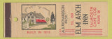 Matchbook Cover - Elm Arch Inn Lamouth Cape Cod MA low phone #