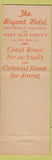 Matchbook Cover - Bryant Hotel Brockton MA