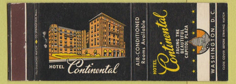 Matchbook Cover - Hotel Continental Washington DC