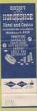 Matchbook Cover - Binion's Horseshoe Hotel Casino Las Vegas NV