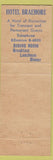 Matchbook Cover - Hotel Braemore Boston MA