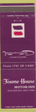 Matchbook Cover - Towne House Motor Inn Rochester NY