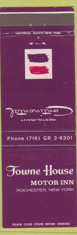Matchbook Cover - Towne House Motor Inn Rochester NY