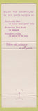 Matchbook Cover - Towne House Motor Inn Rochester NY