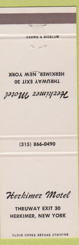 Matchbook Cover - Herkimer Motel NY