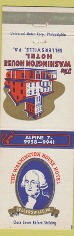 Matchbook Cover - Washington House Hotel Sellersville PA