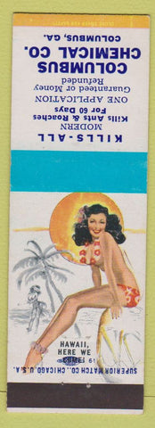 Matchbook Cover - Columbus Chemical pest control GA pinup
