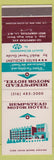 Matchbook Cover - Hempstead Motor Hotel West Hempstead LI NY