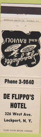 Matchbook Cover - De Flippo's Hotel Lockport NY