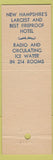 Matchbook Cover - Hotel Carpenter Manchester NH