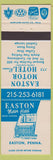 Matchbook Cover - Easton Motor Hotel Easton PA