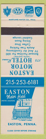 Matchbook Cover - Easton Motor Hotel Easton PA