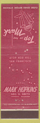 Matchbook Cover - Mark Hopkins Hotel San Francisco CA