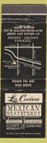 Matchbook Cover - La Cocina Mexican Restaurant Buena Park CA