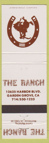 Matchbook Cover - The Ranch Garden Grove CA