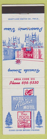 Matchbook Cover - Hotel Alaina Motel Downington PA
