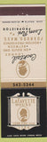 Matchbook Cover - Lafayette House Foxboro MA