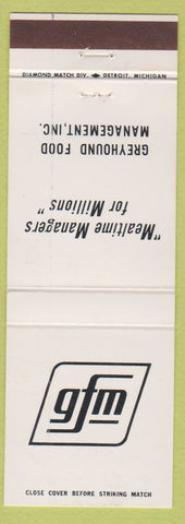 Matchbook Cover - Greyhound Food Management