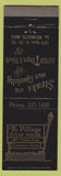 Matchbook Cover - Village Steak House South Weymouth MA