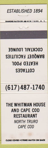 Matchbook Cover - Whitman House Cape Cod Restaurant North Truro MA WEAR