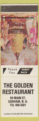 Matchbook Cover - Golden Restaurant Gorham NH