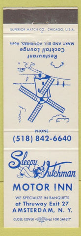 Matchbook Cover - Sleepy Dutchman Motor Inn Amsterdam NY