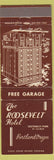 Matchbook Cover - Roosevelt Hotel  Portland OR WEAR