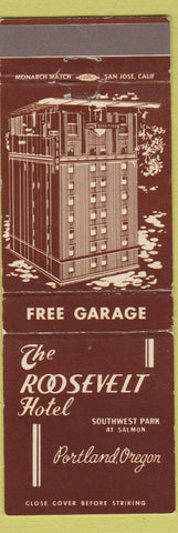 Matchbook Cover - Roosevelt Hotel  Portland OR WEAR