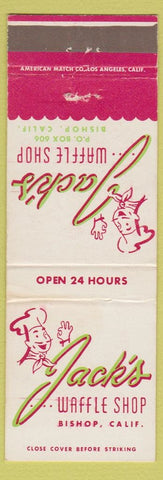 Matchbook Cover - Jack's Waffle Shop Bishop CA