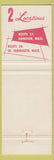 Matchbook Cover - Pancake King West Yarmouth MA
