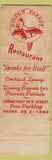 Matchbook Cover - Golden Parrot Rstaurant Washington DC
